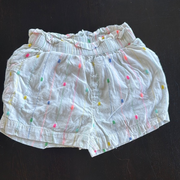 GAP Kids White Shorts with Multicolor Dots - Picture 1 of 3